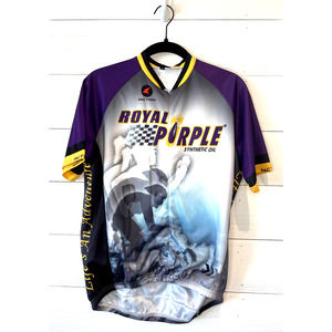 NWT Pactimo Biking Jersey Pockets on Back, Royal Purple Synthetic Oil, Small
